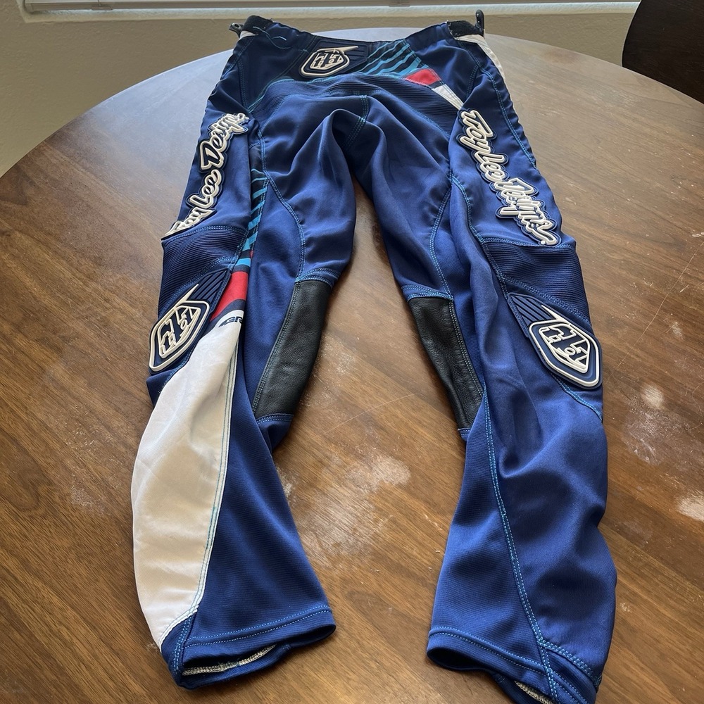 Troy Lee Designs GP Motocross‎ Pants Mens 30 MX Riding Gear Blue White Racing - Picture 3 of 12